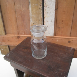 Fles stopfles glas origineel 14 cm hoog