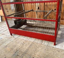 Vogelkooi oude kooi hout 38,5 x 25 x 37