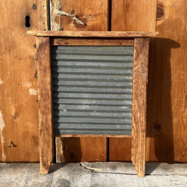 Wasbord klein model hout zink VERKOCHT