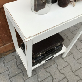 Haltafel side table 1930 bijzettafel wit 76 cm hoog