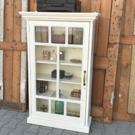 Vitrine kast wit sier wand pronk VERKOCHT