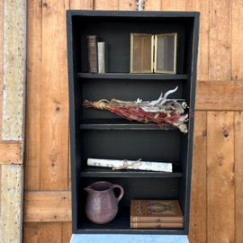 Kastje boeken schap wand zwart VERKOCHT