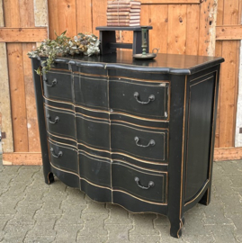 Ladekast commode zwart 110 cm VERKOCHT