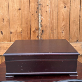 Bestek cassette kist Engeland hout VERKOCHT