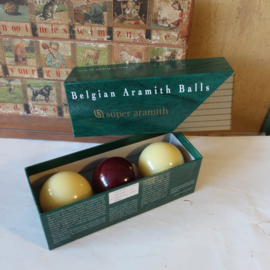 Biljart ballen Aramith 3 stuks in doos 61,5 mm