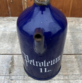 Emaille Petroleum kan 1 liter blauw metaal