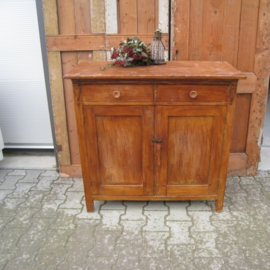 Commode brocante bruin origineel VERKOCHT