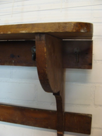 Kapstok wandmodel regaal brocante origineel 110 cm VERKOCHT