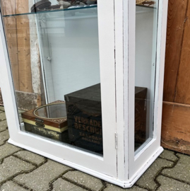 Vitrine kast wit sier pronk Engeland 119,5 cm