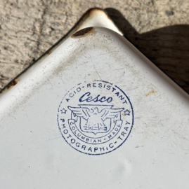 Emaille Cesco bak doka ontwikkelbad schaal