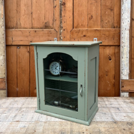 Vitrine kast groen sier pronk hang kastje