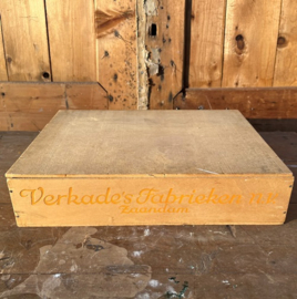Kist Verkade Fondant Borstplaat hout VERKOCHT