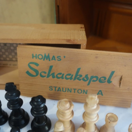 Schaakstukken Staunton Homas hout compleet