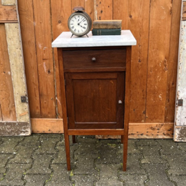 Nachtkastje hout marmer 1930 VERKOCHT