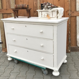 Commode ladekast wit 3 laden VERKOCHT