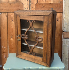 Vitrine kast 1930 origineel sier pronk 81 hoog
