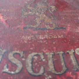 Blik Patria biscuits Amsterdam origineel metaal