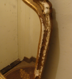 Spiegel barok goud kleur origineel brocante VERKOCHT