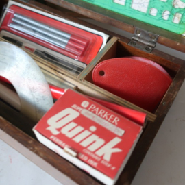 Tekendoos kist hout origineel 28 cm VERKOCHT