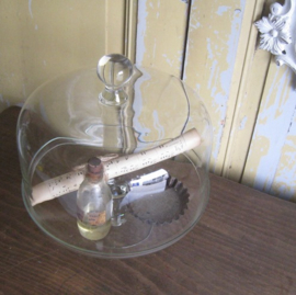 Stolp glas met onderplaat taart plateau VERKOCHT