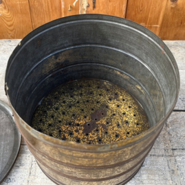 Blik keuken metaal origineel Ø 19,5 cm hoogte 17