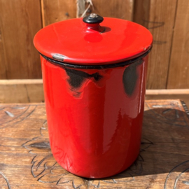 Pot bus emaille thee rood origineel
