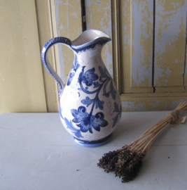 Lampet kan vaas wit blauw origineel VERKOCHT