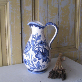 Lampet kan vaas wit blauw origineel VERKOCHT