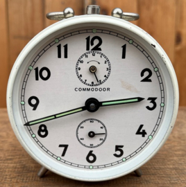 Wekker Commodoor origineel wit VERKOCHT