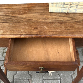 Haltafel sidetable hout origineel kaptafel met lade