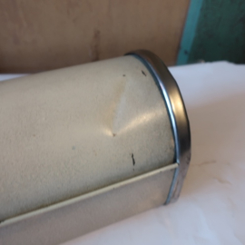 Beschuit trommel 29 x 12 x 12 metaal origineel