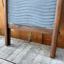 Wasbord hout met zink antiek VERKOCHT