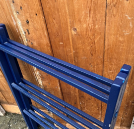 Wasrek hout blauw handdoek rek droogrek
