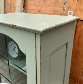 Vitrine kast groen sier pronk hang kastje