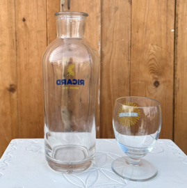 Waterfles Ricard fles Frankrijk origineel met glas