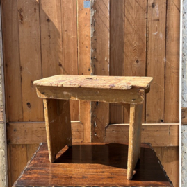Kruk bijzettafel melk krukje hout VERKOCHT