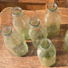 Fles melkfles blank glas origineel melk VERKOCHT