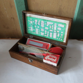 Tekendoos kist hout origineel 28 cm VERKOCHT