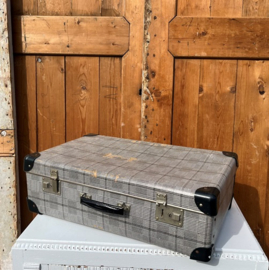 Koffer grijs zwart 53 cm origineel VERKOCHT