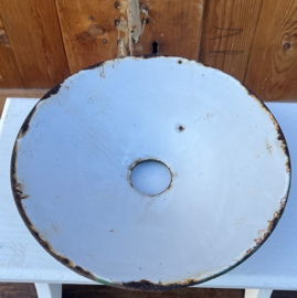 Kap hanglamp emaille origineel lamp groen Ø 26