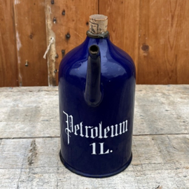 Emaille Petroleum kan 1 liter blauw metaal