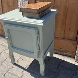 Hal kast nacht kastje hout groen VERKOCHT