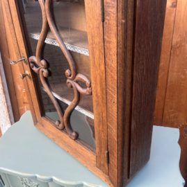 Vitrine kast 1930 origineel sier pronk 81 hoog