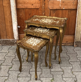 Bijzettafel brons Italiaans Florentijns 3 stuks