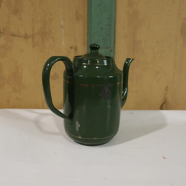 Pot emaille koffiepot groen hoogte 20 cm