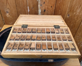 Letterdoos B.C.A origineel vintage retro hout
