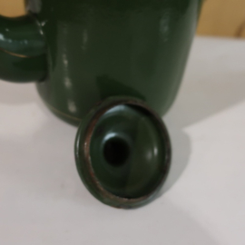 Pot emaille koffiepot groen hoogte 20 cm