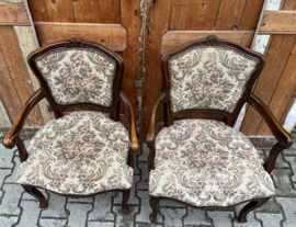 Stoelen antiek origineel Goblain stof