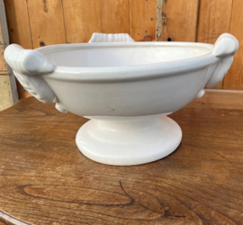 Schaal op voet wit diameter 34 cm VERKOCHT