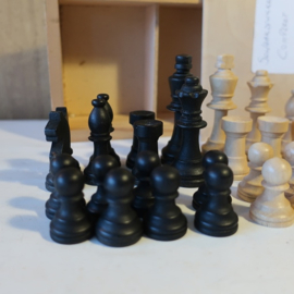 Schaakstukken schaakset hout compleet kist